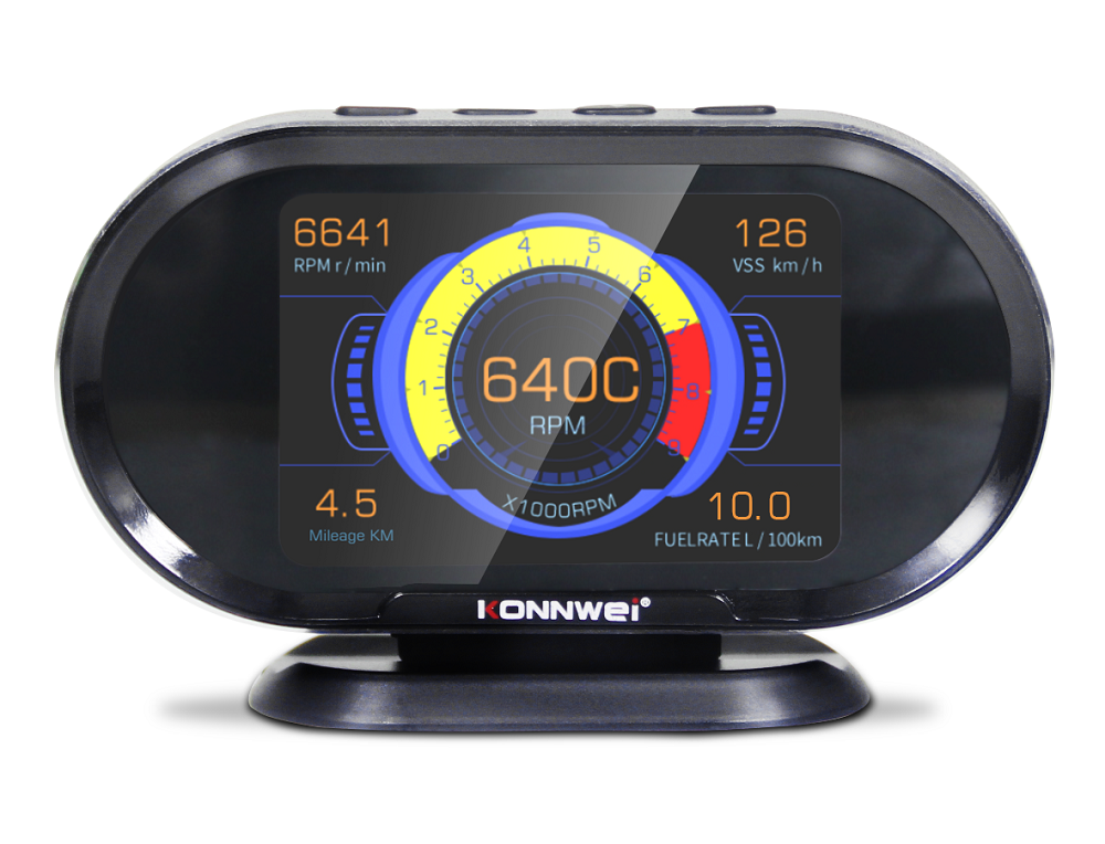 ouchuangbo Kw206 OBD2 automobile digital display scanner fuel consumption water temperature meter