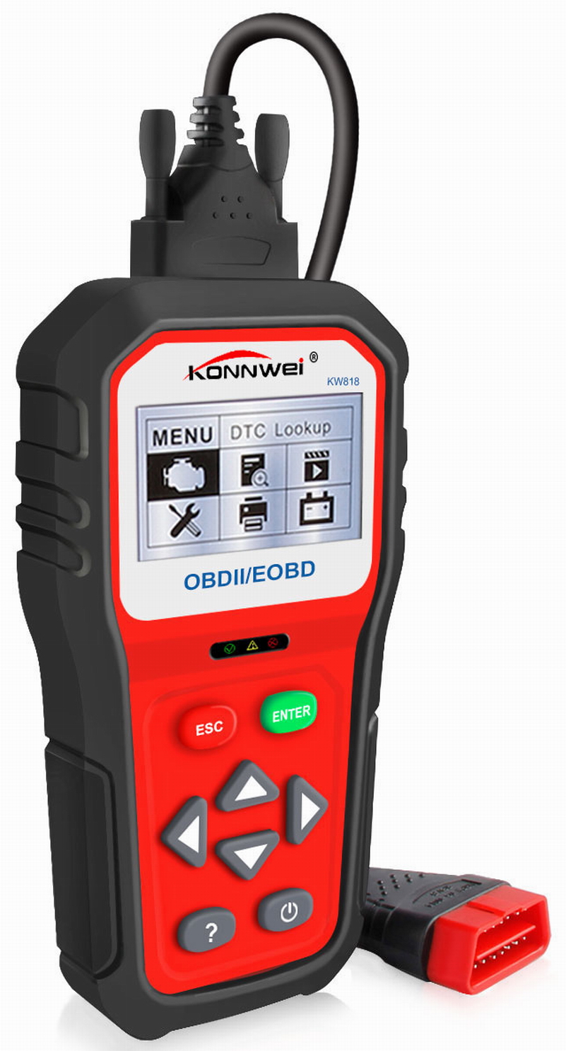 ouchuangbo KW818obdii car diagnostic scanner 12V battery tester check engine car code reader