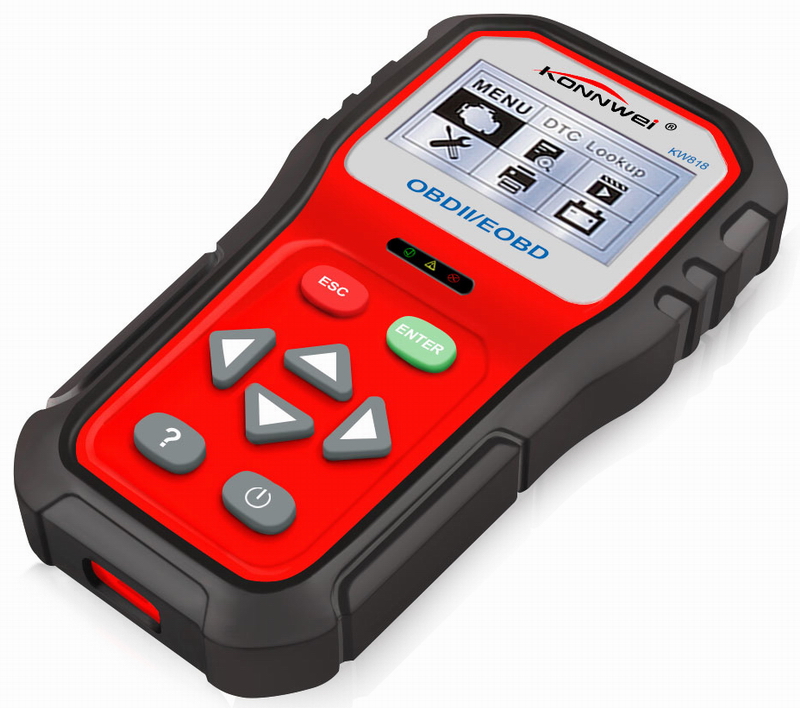 ouchuangbo KW818obdii car diagnostic scanner 12V battery tester check engine car code reader
