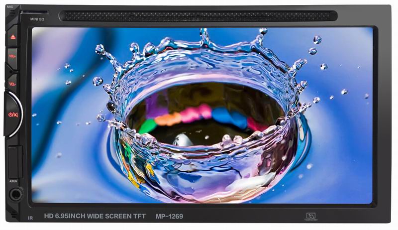 ouchuangbo 6.95 "HD car stereo player 2 DIN General Motors DVD player car radio Bluetooth music