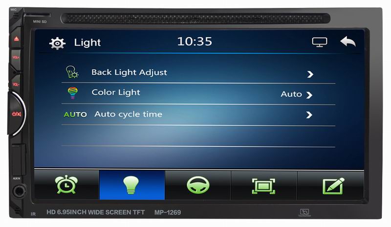 ouchuangbo 6.95 "HD car stereo player 2 DIN General Motors DVD player car radio Bluetooth music