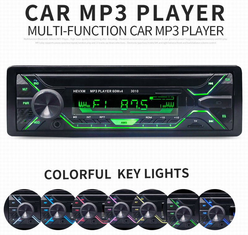 ouchuangbo Car radio stereo 12V Car FM radio MP3 audio player with USB / SD Bluetooth phone