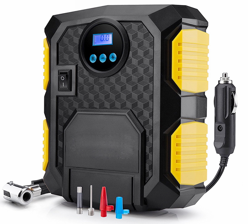 ouchuangbo Digital tire inflator 12V automobile portable air compressor pump automobile motorcycle