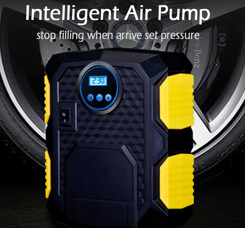 ouchuangbo Digital tire inflator 12V automobile portable air compressor pump automobile motorcycle