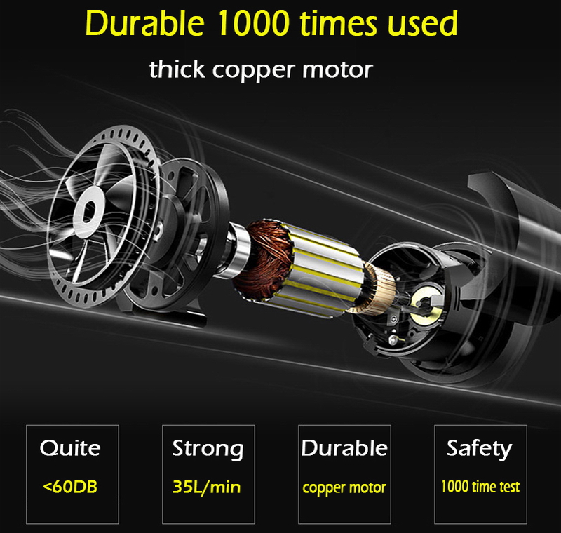 ouchuangbo Digital tire inflator 12V automobile portable air compressor pump automobile motorcycle