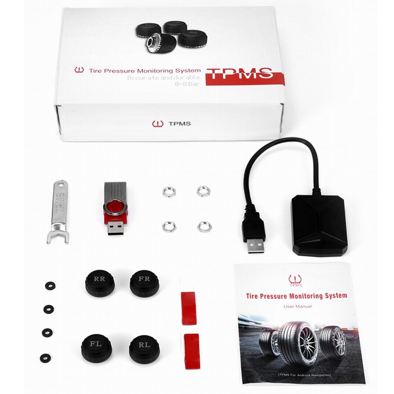 ouchuangbo Deeline Android TPMS tire pressure monitoring system for automotive radio DVD player