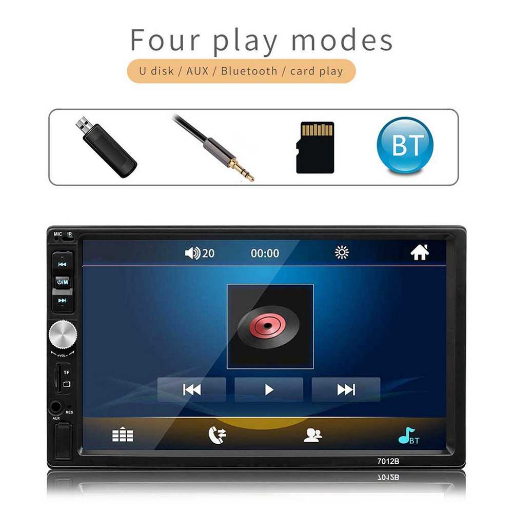 ouchuangbo 7 inch Car Radio  Double Din Universal Car Bluetooth MP5 Player Support Reverse Camera