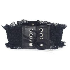 Lace PU Solid Wide Corset Lace Belt Female Self Tie Cinch Waistband Belts for Women Wedding Dress Waist Band Accessories Black one size