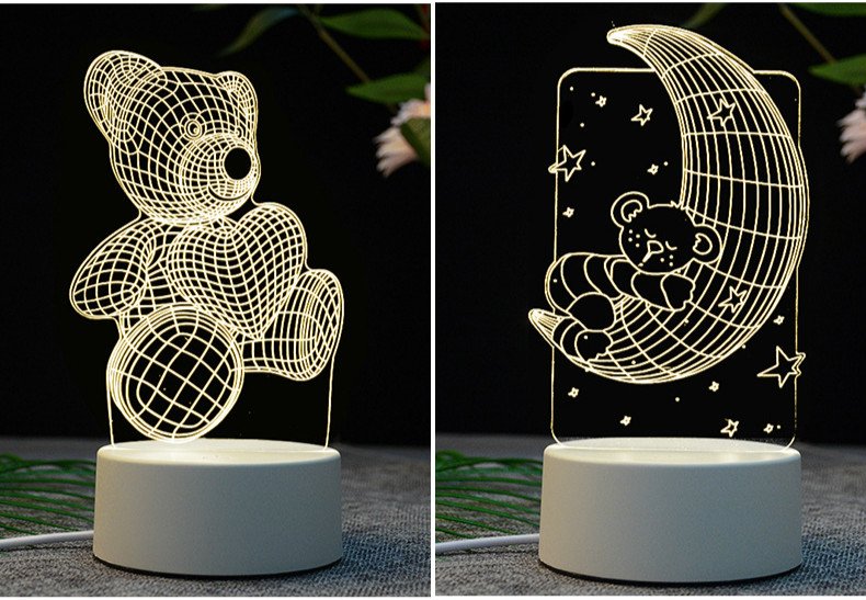 3D table lamp LED gift lamp USB night lamp children&apos;s gift household Christmas gift decorative lamp
