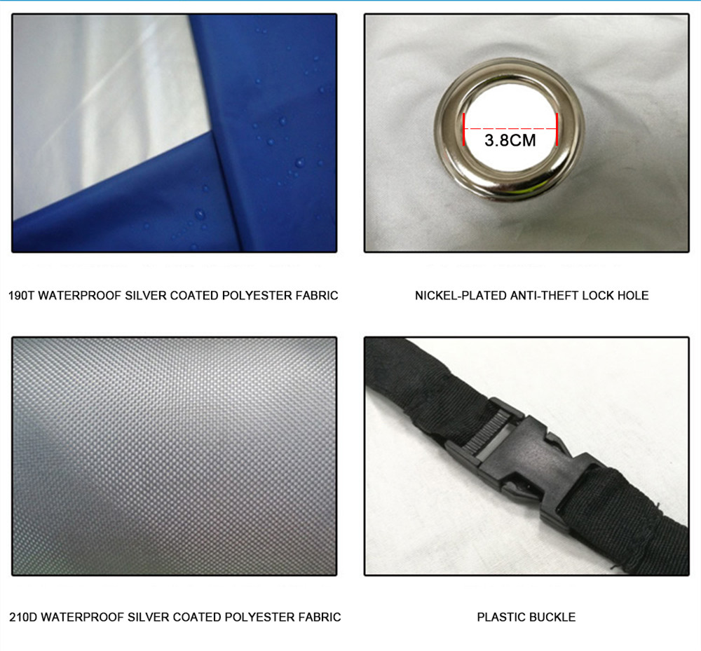 Motorcycle cover with lock hole 190T rain proof, sun proof and dust-proof cover for all seasons