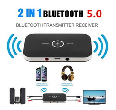Bluetooth 5.0 wireless audio adapter receiving and transmitting two in one stereo suitable for TV, computer and mobile phone default