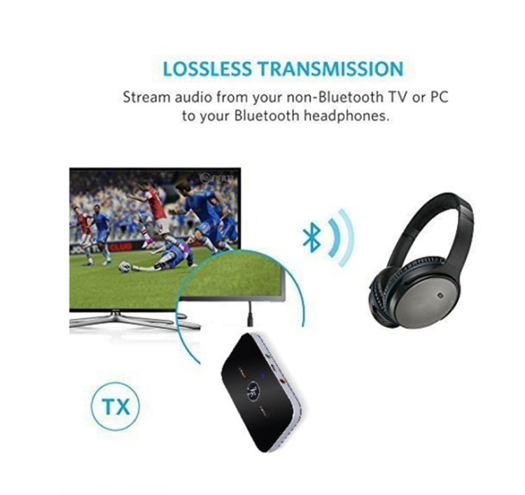 Bluetooth 5.0 wireless audio adapter receiving and transmitting two in one stereo suitable for TV, computer and mobile phone
