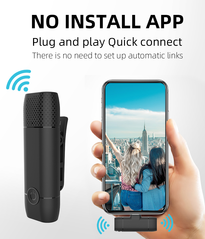 Wireless lavalier microphone  short live video  bluetooth small noise reduction microphone