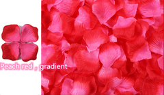 500pcs simulated rose petal nonwoven simulated flower petal wedding room decoration activity party supplies Peach red，gradient 500 pcs