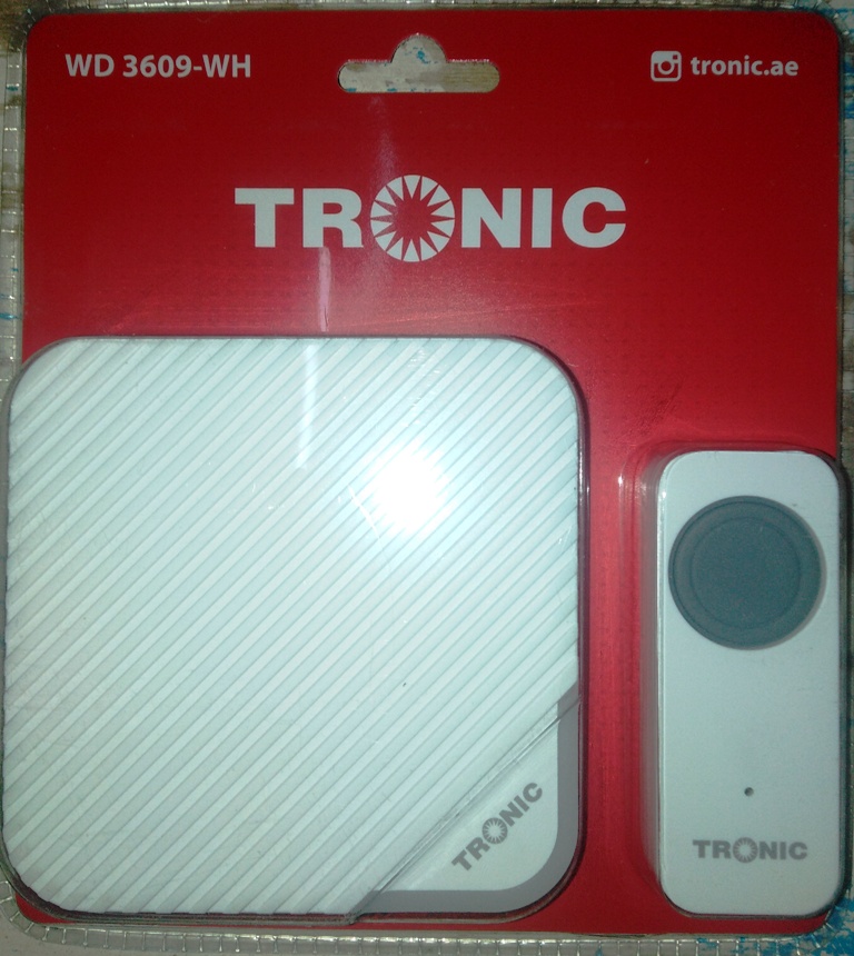Tronic High Quality Wireless Push Button Doorbell for home/office (WD 3609-WH)