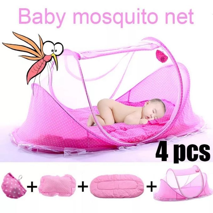Fashion Cutest 4 In 1 Portable Folding Cushioned Baby Net Crib(0-2y)
