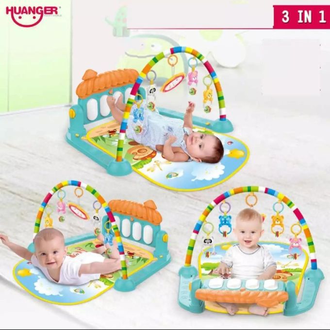 Huanger Kids Play Mat With Piano And Hanaging Toys