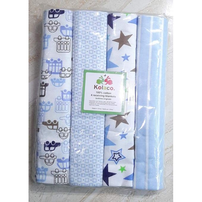 Fashion 4PCS Warm Soft Baby Receiving Blankets