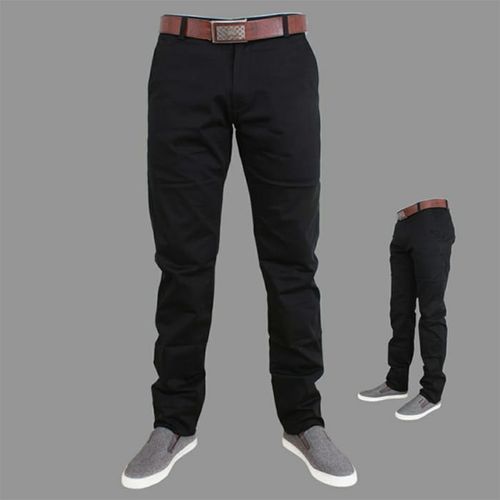 Fashion soft Khaki Men&apos;s Trouser Fit Casual- Black