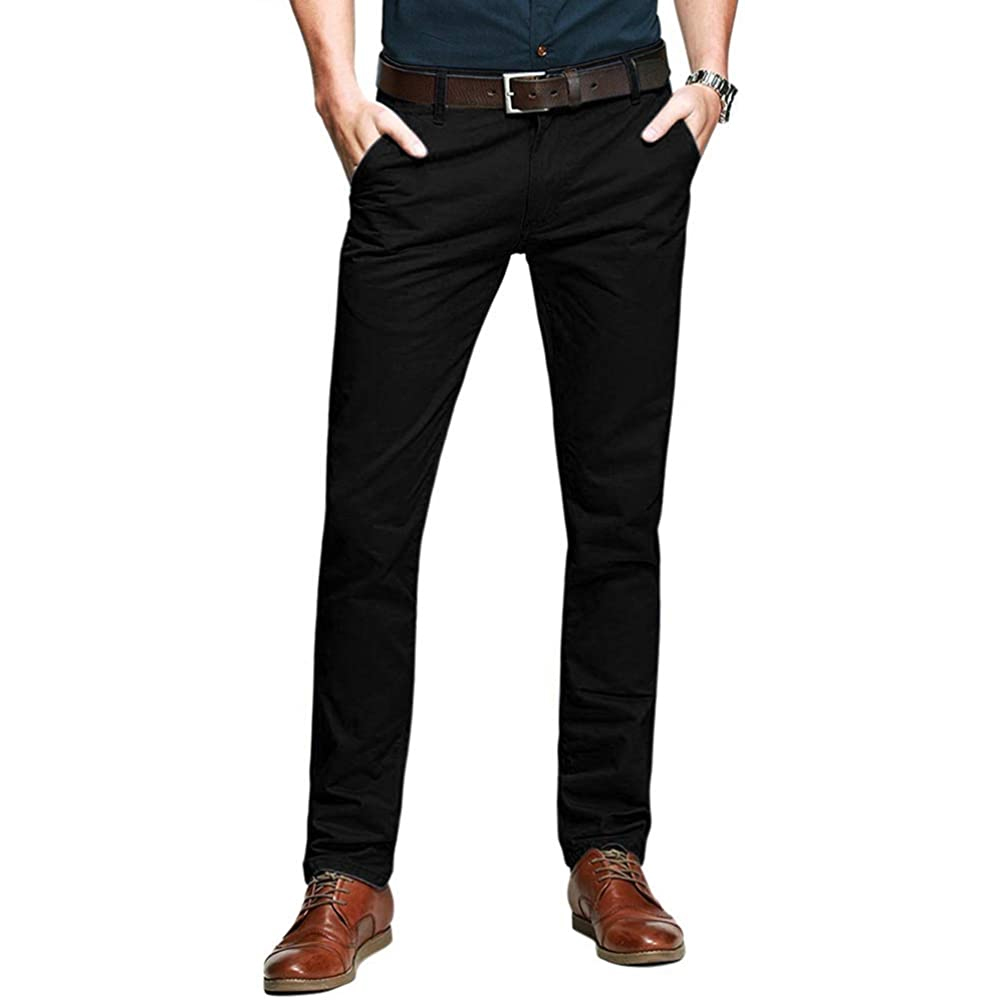 1PC Men's Slim Fit Soft Khaki Trousers