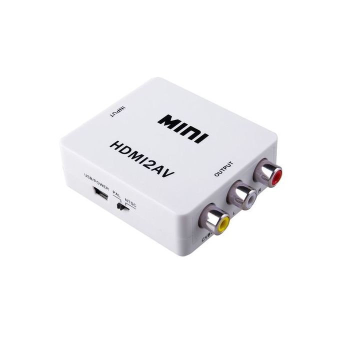 HDMI to AV RCA Converter with 3.5mm Audio HDMI2AV/CVBS+Audio Convertor for HDTV PC