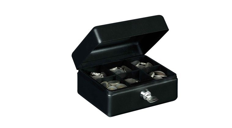 Cash Box 8 inches / Petty cash Box With 2 Tamper proof keys