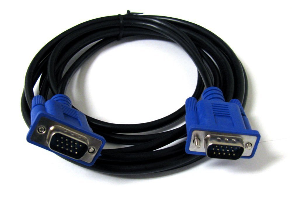 VGA To VGA Cable - 5Mtrs - White/Black
