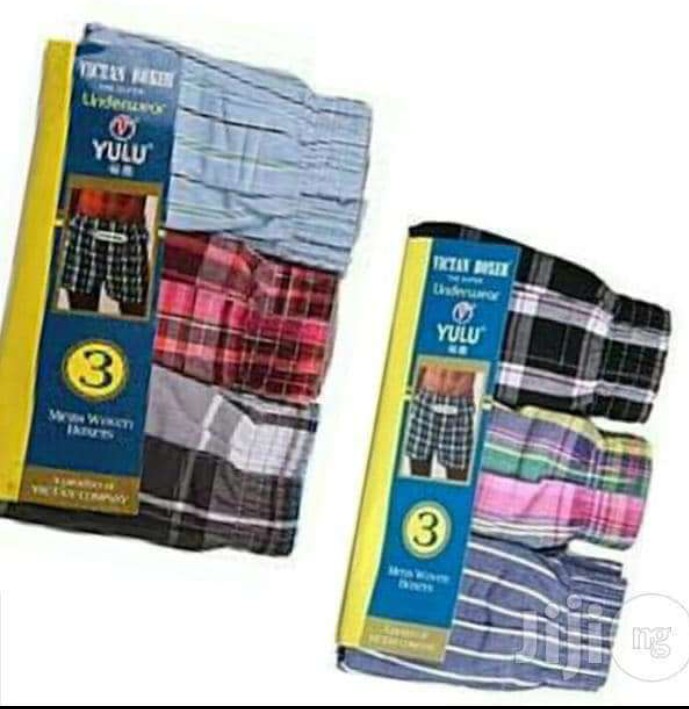 6 In 1 Cotton Boxer Shorts For Men (100% Cotton-Checked). Sizes: M, L, XL, XXL