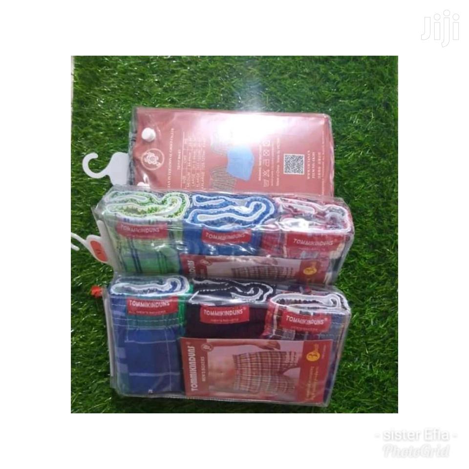6 In 1 Cotton Boxer Shorts For Men (100% Cotton-Checked). Sizes: M, L, XL, XXL