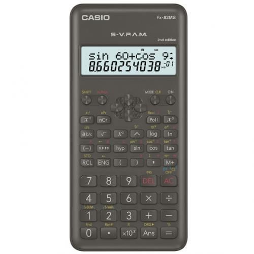 Casio FX82MS 2nd Edition Scientific Calculator Non-programmable Best for KCSE Black