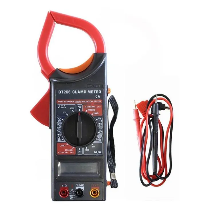 Digital Clamp Meter Multimeter AC/ Current Volt Tester Black