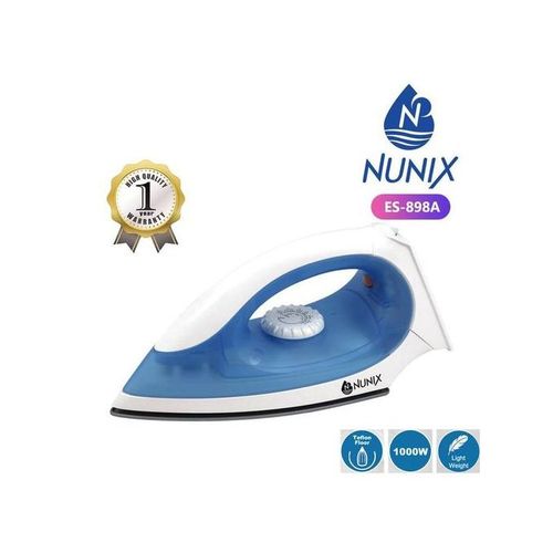 Nunix Iron Box With Nonstick Soleplate,Choice or Dry or Steam Iron