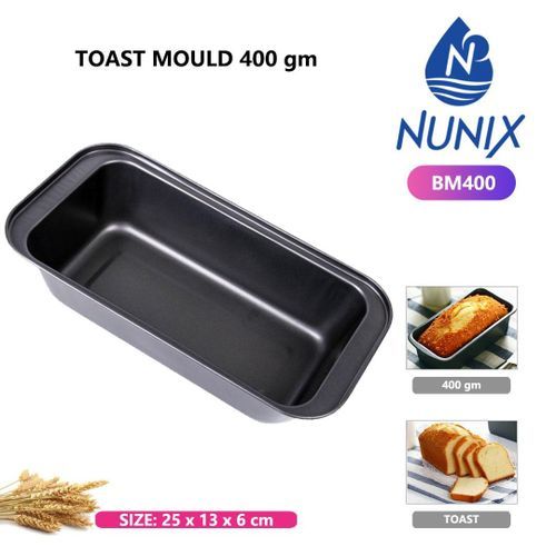 Nunix Non-Stick Carbon Steel Toast Pan-Bread Mold Pan Baking Tin