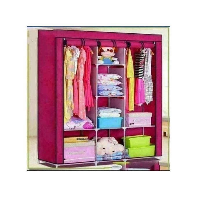 Nunix Strong Portable Wardrobe With Warranty 3 Column and Strongest Fabric