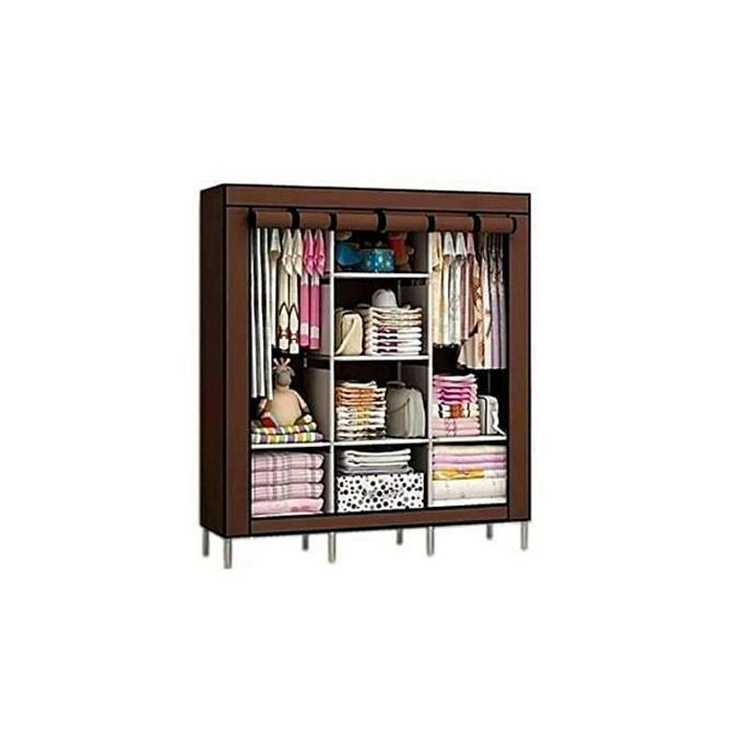 Nunix Strong Portable Wardrobe With Warranty 3 Column and Strongest Fabric