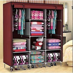 Nunix Strong Portable Wardrobe With Warranty 3 Column and Strongest Fabric