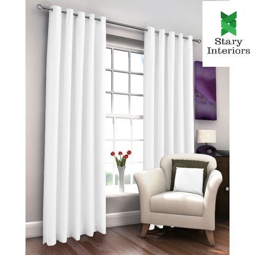 Generic Curtain white 2pcs [1.5M+1.5M]+1pc Shear-3PCS Set