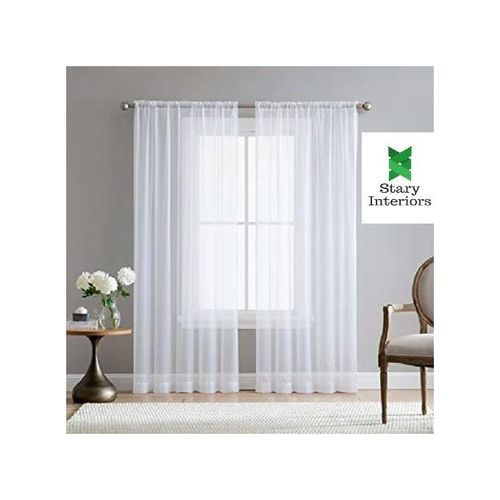 Generic Curtain white 2pcs [1.5M+1.5M]+1pc Shear-3PCS Set