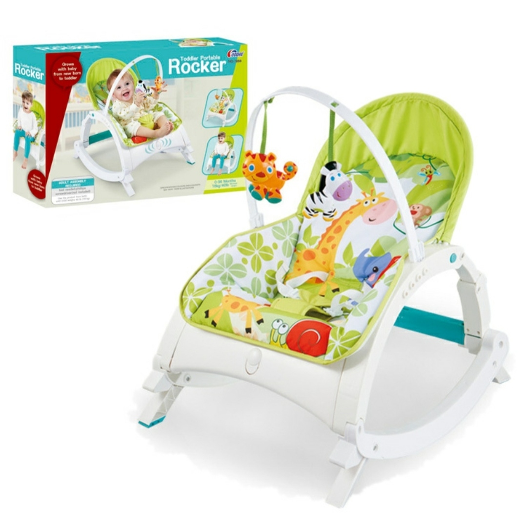 3 In 1 Baby Rocker With Feeding Table, Music And Vibration