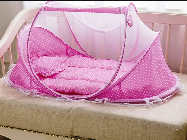 Portable baby bed/nest, Folding Baby Crib Mosquito net