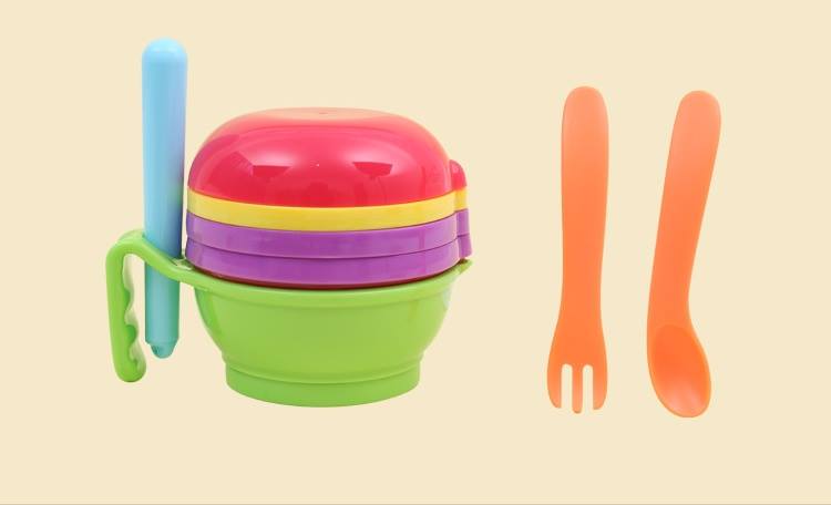 7 In 1  Baby Feeder Food Processor/ Mashing bow with spoons