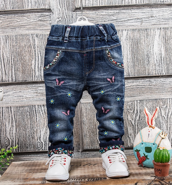 Girls jeans kids stylish fashion trousers pencil pants