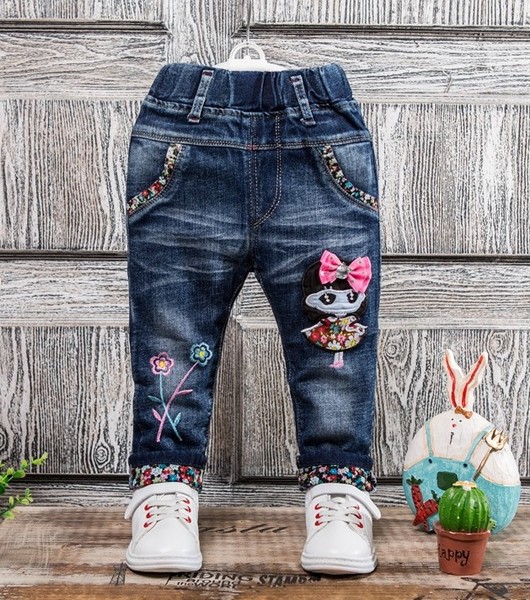 Girls jeans kids stylish fashion trousers pencil pants