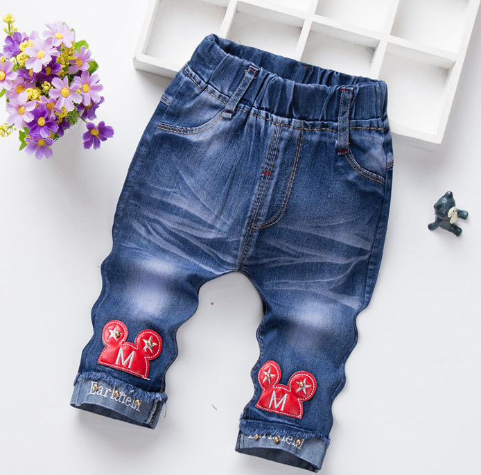 Girls jeans kids stylish fashion trousers pencil pants