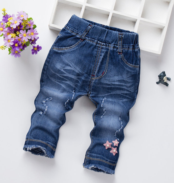 Girls jeans kids stylish fashion trousers pencil pants