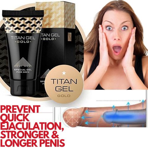Original Titan Gel Penis Enlargement Cream Fast Results Penis Enlargement Libido Boosting Cream - Gold -