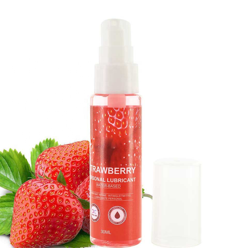 Water Based Sex Lube Long Lasting Lubricant Edible Massage Body Oil Anal Gel  - strawberry