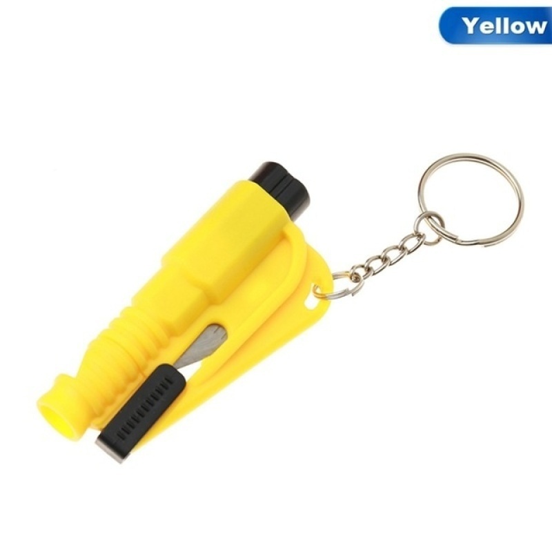 Three in one escape hammer window breaker key chain window breaker magic weapon mini safety hammer