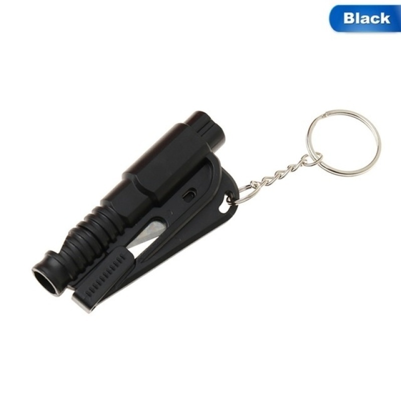 Three in one escape hammer window breaker key chain window breaker magic weapon mini safety hammer