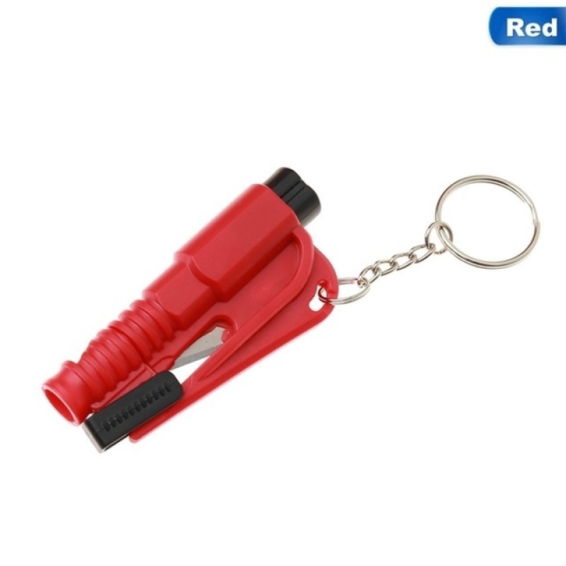 Three in one escape hammer window breaker key chain window breaker magic weapon mini safety hammer